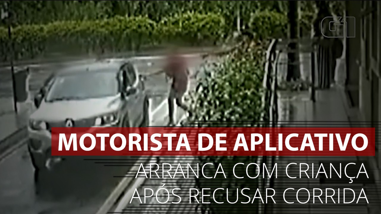 VÍDEO: Imagens mostram momento em que motorista de app arranca com carro com criança em SC