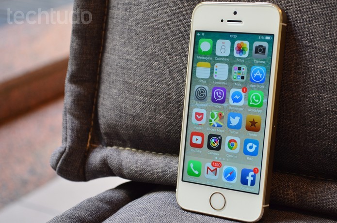 O iPhone 5S foi lançado em 2013 pela Apple (Foto: Luciana Maline/TechTudo)