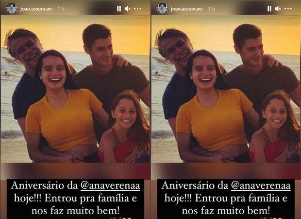 João Assunção, filho de Fábio Assunção, parabeniza a madrasta (Foto: Reprodução Instagram)
