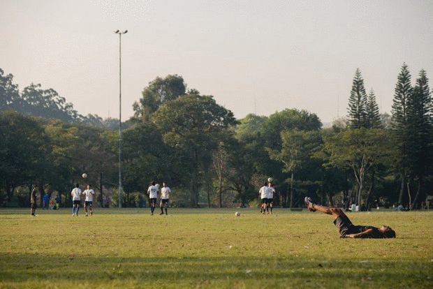 GIF - sequência exercício, 60 anos do Parque Ibirapuera (Foto: Marcelo Brandt/G1)