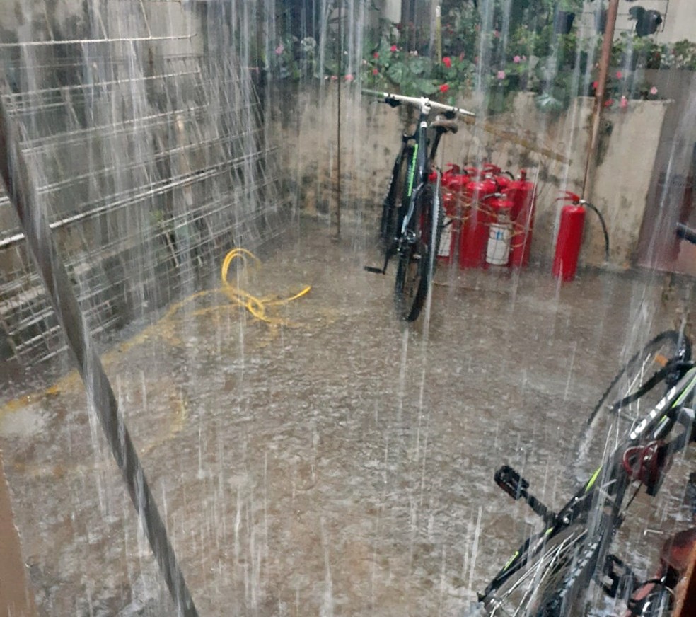 Moradores registram alagamentos e prejuízos com as chuvas deste domingo (12). — Foto: Giselli Assalin Claro