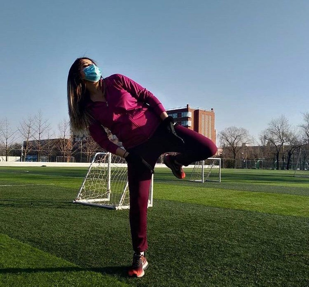 Rafaela mudou-se para Pequim em 2017 para estudar Medicina do Esporte — Foto: Arquivo pessoal/Rafaela Felix