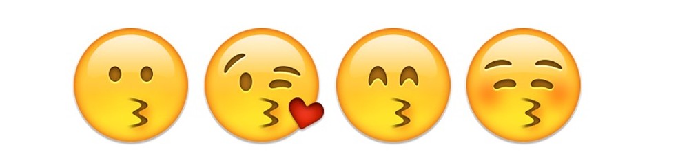 Emojis de beijos também podem ser usados para assobios — foto: reprodução/techtudo