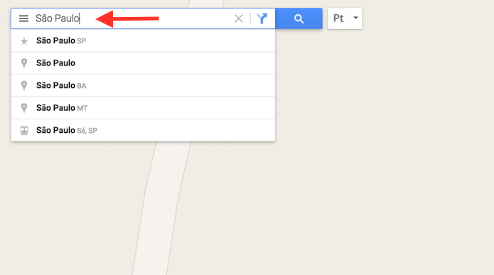 Buscando um local no Google Maps (Foto: Reprodução/Marvin Costa)