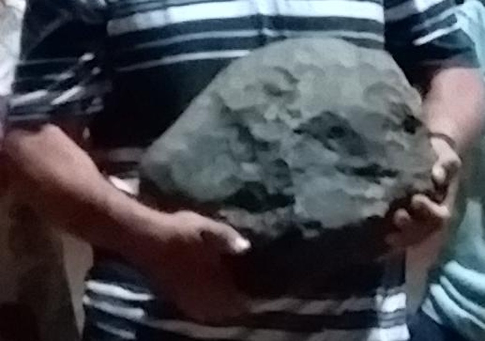Meteorito que caiu em Santa Filomena, PE — Foto: Arquivo pessoal