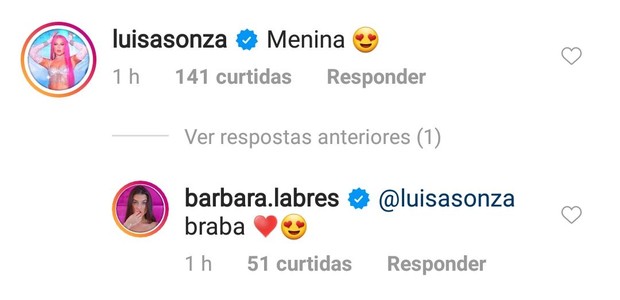 Luisa Sonza também ficou boquiaberta com a imagem (Foto: Reprodução/Instagram)