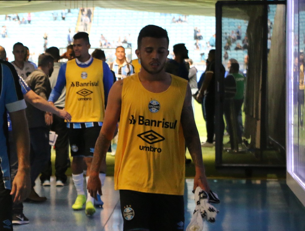 Matheus Henrique após o jogo com o Botafogo  — Foto: Eduardo Moura