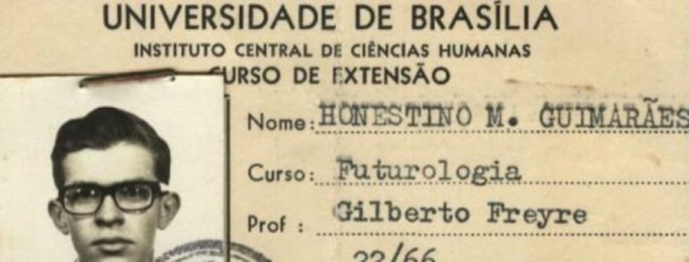 Documento de identificação de Honestino Guimarães — Foto: Reprodução