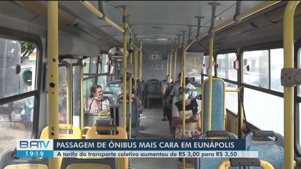 Tarifa de ônibus na cidade de Eunápolis, no extremo sul da Bahia, tem reajuste de R$0,50
