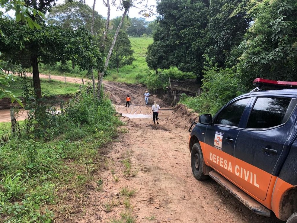 Defesa Civil está na região de Jauru (MT) fazendo levantamento in loco — Foto: Prefeitura de Jauru