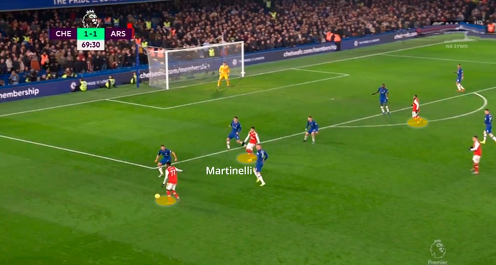 Gabriel Martinelli no Arsenal: ponta de lança que começa pela esquerda — Foto: Leonardo Miranda