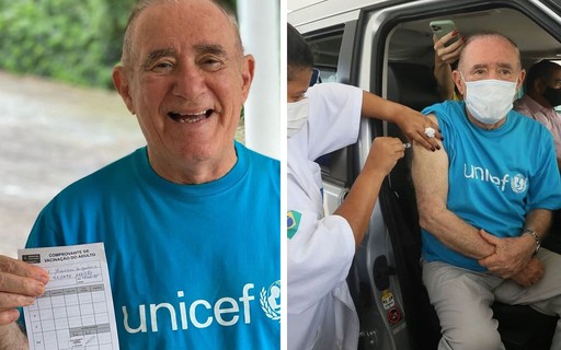 Renato Aragão é vacinado contra a Covid-19 no Rio de Janeiro: "Que alívio"