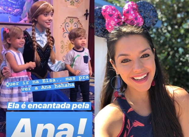 Thaís Fersoza e os filhos, Melinda e Teodoro, na Disney (Foto: Reprodução/Instagram)