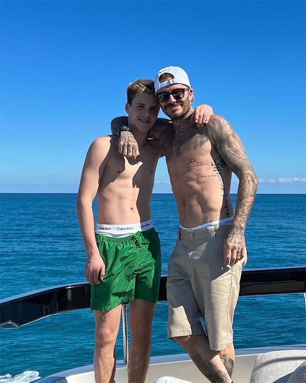 David Beckham e o filho, Cruz (Foto: Reprodução / Instagram)