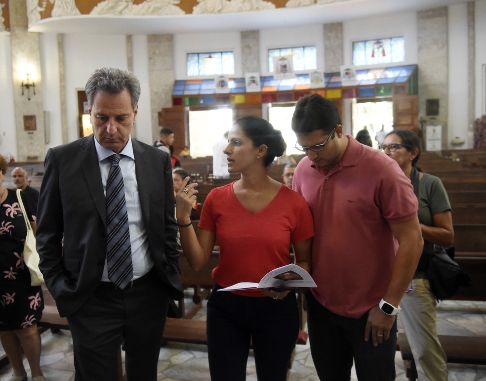 Presidente Rodolfo Landim esteve presente â€” Foto: AndrÃ© DurÃ£o