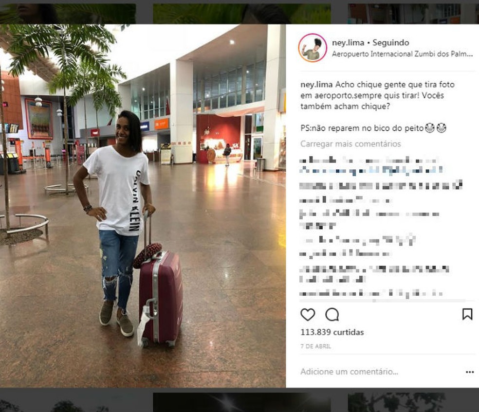 Com a fama, Ney começou a ser convidado para participar de eventos pelo país (Foto: Reprodução/Instagram)