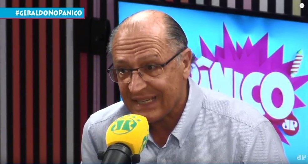 Geraldo Alckmin concedeu entrevista ao programa PÃ¢nico, da Jovem Pan â Foto: ReproduÃ§Ã£o, Jovem Pan