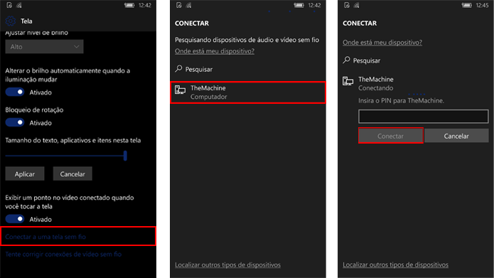 Windows Phone pode projetar tela em dispositivos com Windows 10 (Foto: Reprodução/Windows)