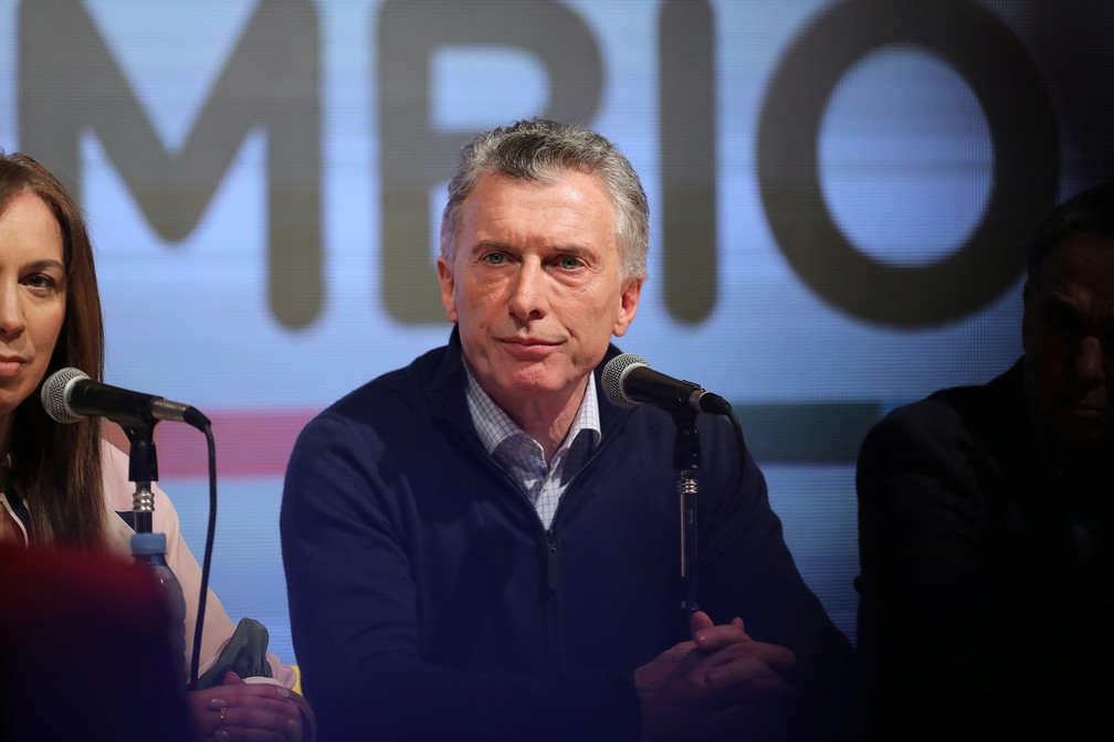 Mauricio Macri reconhecu resultado ruim em prévia da corrida presidencial neste domingo (11) — Foto: Luisa Gonzalez/Reuters