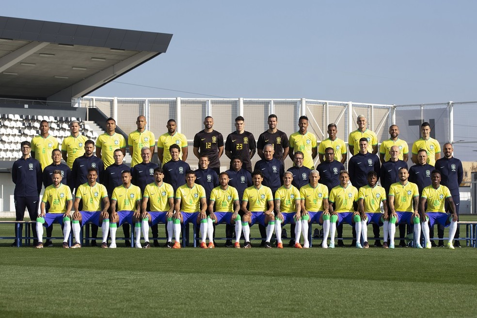 Foto oficial da Seleção para Copa do Mundo no Catar — Foto: Lucas Figueiredo / CBF
