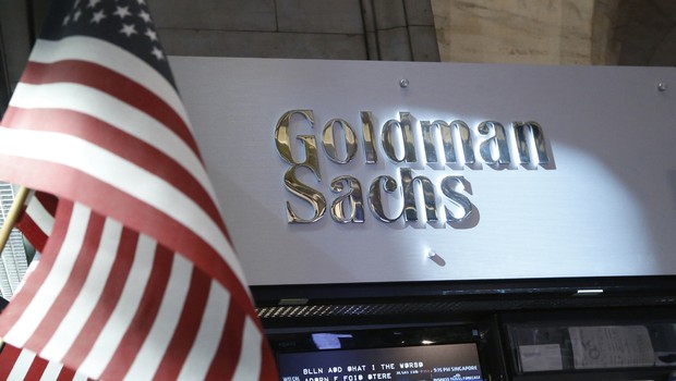 Vista do logotipo do Goldman Sachs na Bolsa de Valores de Nova York (Foto: Brendan McDermid/Reuters)