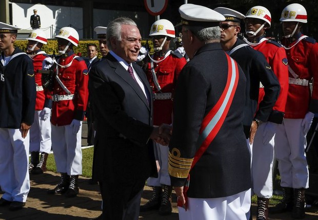 Michel Temer participa de Cerimônia militar na Marinha (Foto: Marcos Correa/PR)