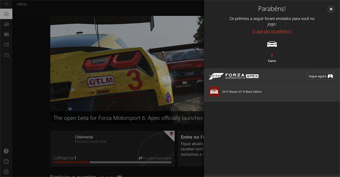 Utilize o app Forza Hub para ganhar carros (Foto: Reprodução/André Mello)
