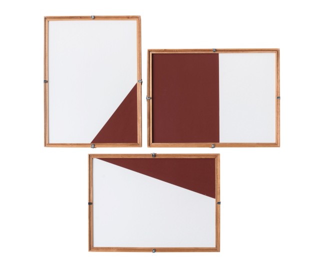 Red Composition n. 16, 2017. Edição única. Pigmento cinábrio, papel e madeira. 70,5 x 70,5 x 3,80 cm (Foto: Divulgação)
