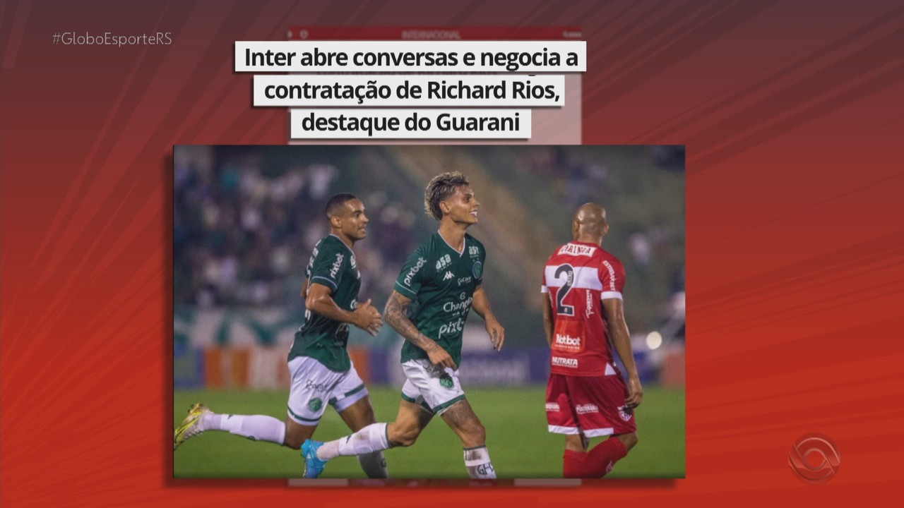 Inter abre conversas e negocia a contratação de Richard Rios, destaque do Guarani