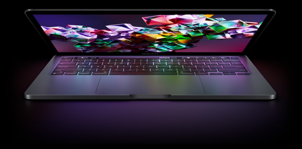 MacBook Pro M2 tem bateria com duração de até 20 horas — Foto: Divulgação/Apple