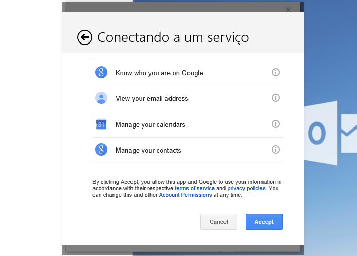 Adicionando uma conta do Gmail ao Windows 10 (Foto: Reprodução/Helito Bijora) 