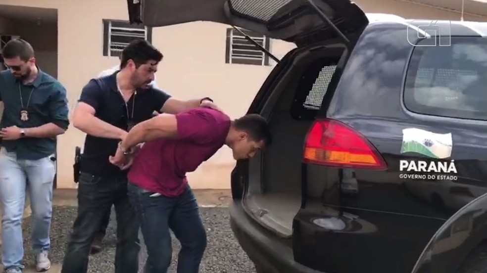 Luis Felipe Manvailer deixou a Delegacia de São Miguel do Iguaçu na tarde desta terça-feira (24) com destino a Guarapuava (Foto: Reprodução)