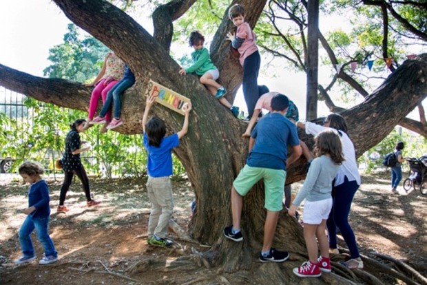 Movimento estimula famílias a se desconectarem da rotina do dia a dia  (Foto: Luciana Borges)