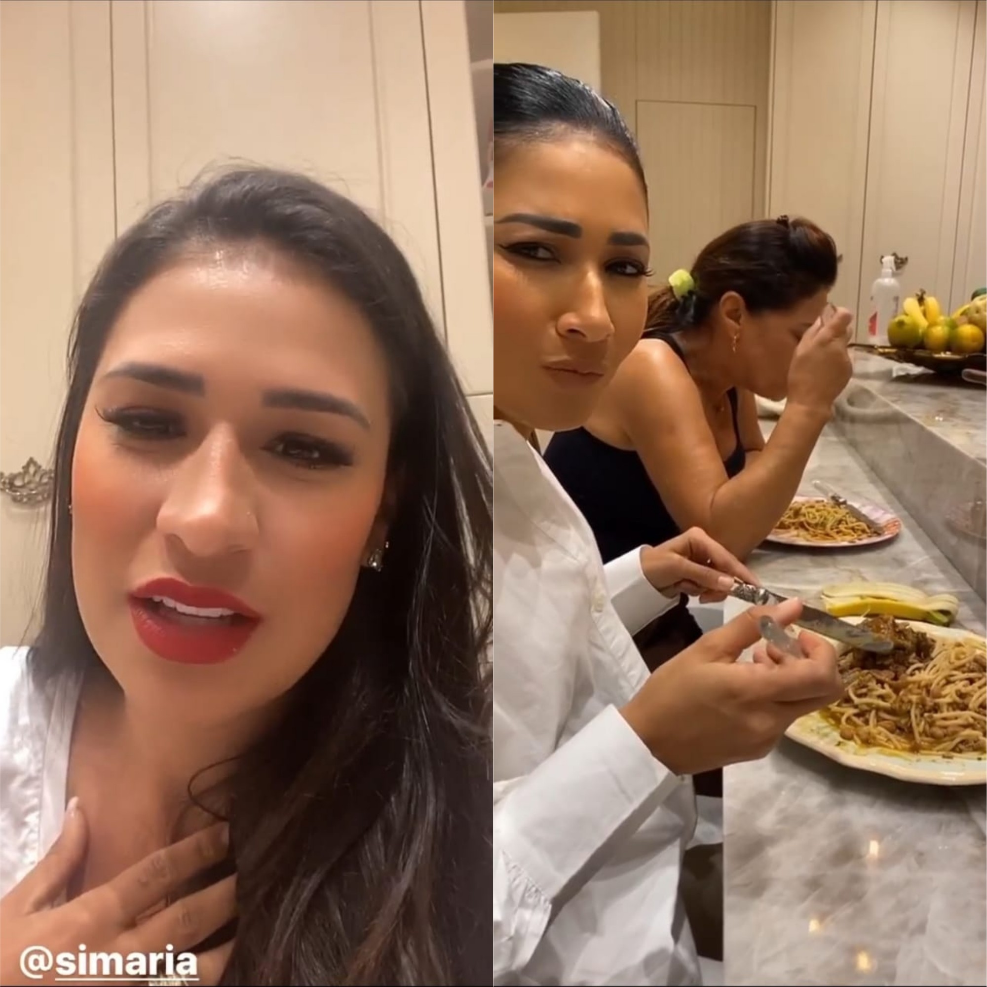 Simone e Simaria jantam em família (Foto: Reprodução/Instagram)