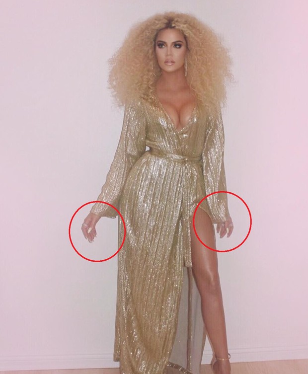 Khloé Kardashian: erro no Photoshop (Foto: Divulgação)