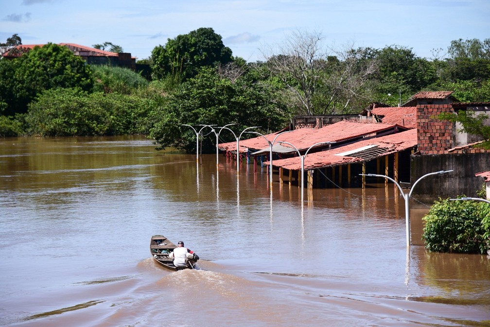 Chuvas deixam casas submersas no Maranhão — Foto: Governo do Maranhão