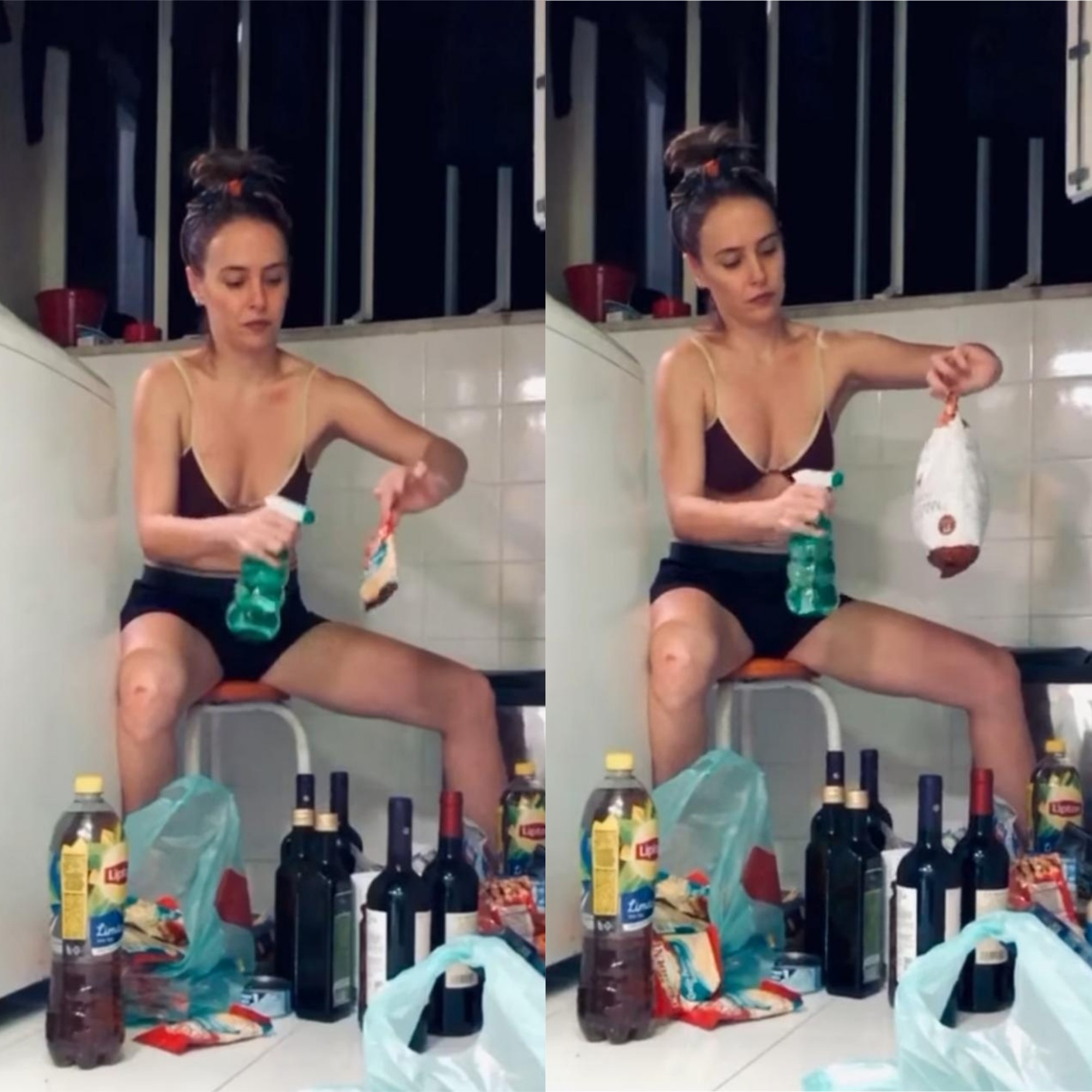 Fernanda Nobre higieniza as compras logo que chega em casa (Foto: Reprodução/Instagram)