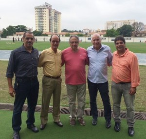 America-RJ e Botafogo Ricardo Cruz, Antônio Lopes, Marco Antônio Teixeira, Ademar Braga e Nelson Rodrigues oficializam parceria entre rubros e alvinegros (Foto: America Rio) America-RJ e Botafogo Ricardo Cruz, Antônio Lopes, Marco Antônio Teixeira, Ademar Braga e Nelson Rodrigues oficializam parceria entre rubros e alvinegros (Foto: America Rio)