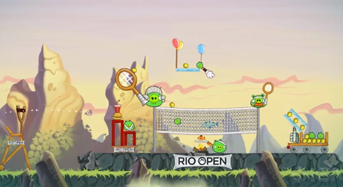 Angry Birds conta com fase tem?tica do Rio Open (Foto: Divulga??o)