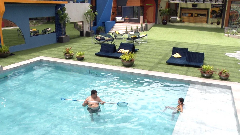 Babu E Manu Tomam Banho De Piscina No Bbb20 Casa Bbb Gshow