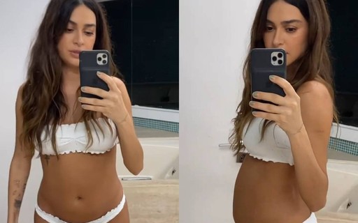 Thaila Ayala diz que ainda tem barriga de '6 meses de gravidez' após parto: "Amo"