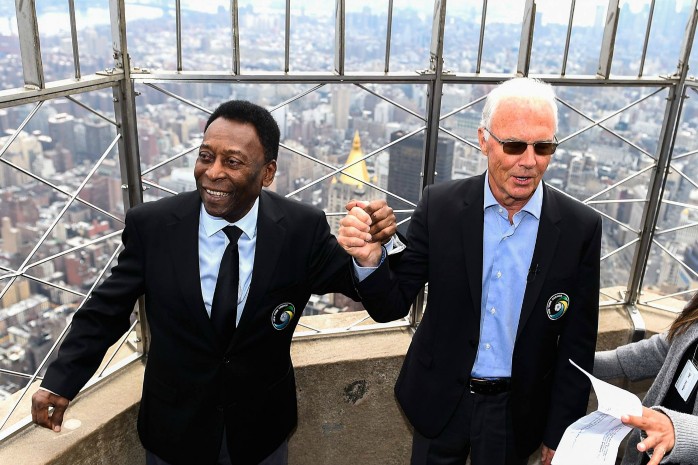 Beckenbauer Pelé New York Cosmos Empire State