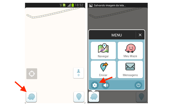 Acessando as configurações do Waze no Android (Foto: Reprodução/Marvin Costa)