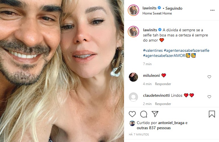 Danielle Winits e André Gonçalves (Foto: Reprodução/Instagram)