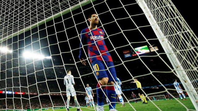 Messi garantiu a vitória do Barcelona, de pênalti