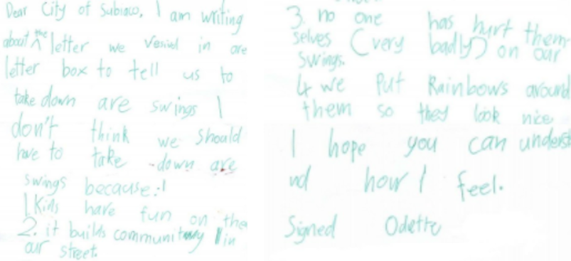 "Eu espero que vocês entendam como eu me sinto", escreveu a menina à Prefeitura (Foto: Reprodução/Perth Now)