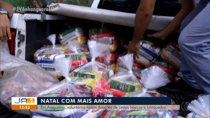 Voluntários doam alimentos e brinquedo na região norte do estado