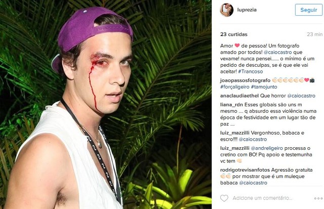 Lu Prezia fala sobre agressão de Caio Castro ao fotógrafo André Ligeiro (Foto: Reprodução)