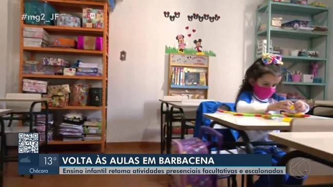 Volta às aulas em Barbacena: ensino infantil da rede privada retoma atividades presenciais