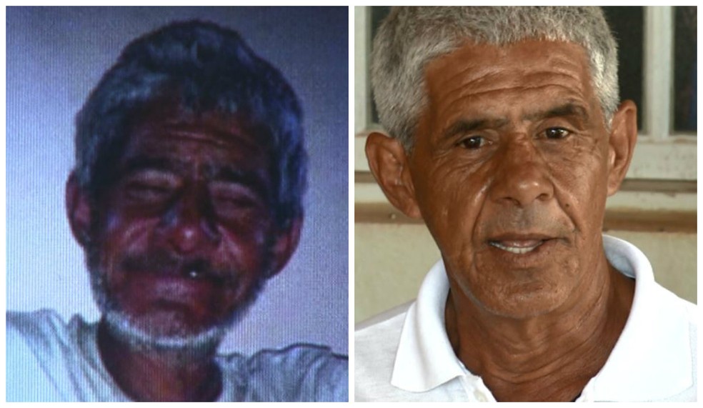 Danilo Simão Filho quando vivia na rua (à esq.) e atualmente (Foto: Reprodução)